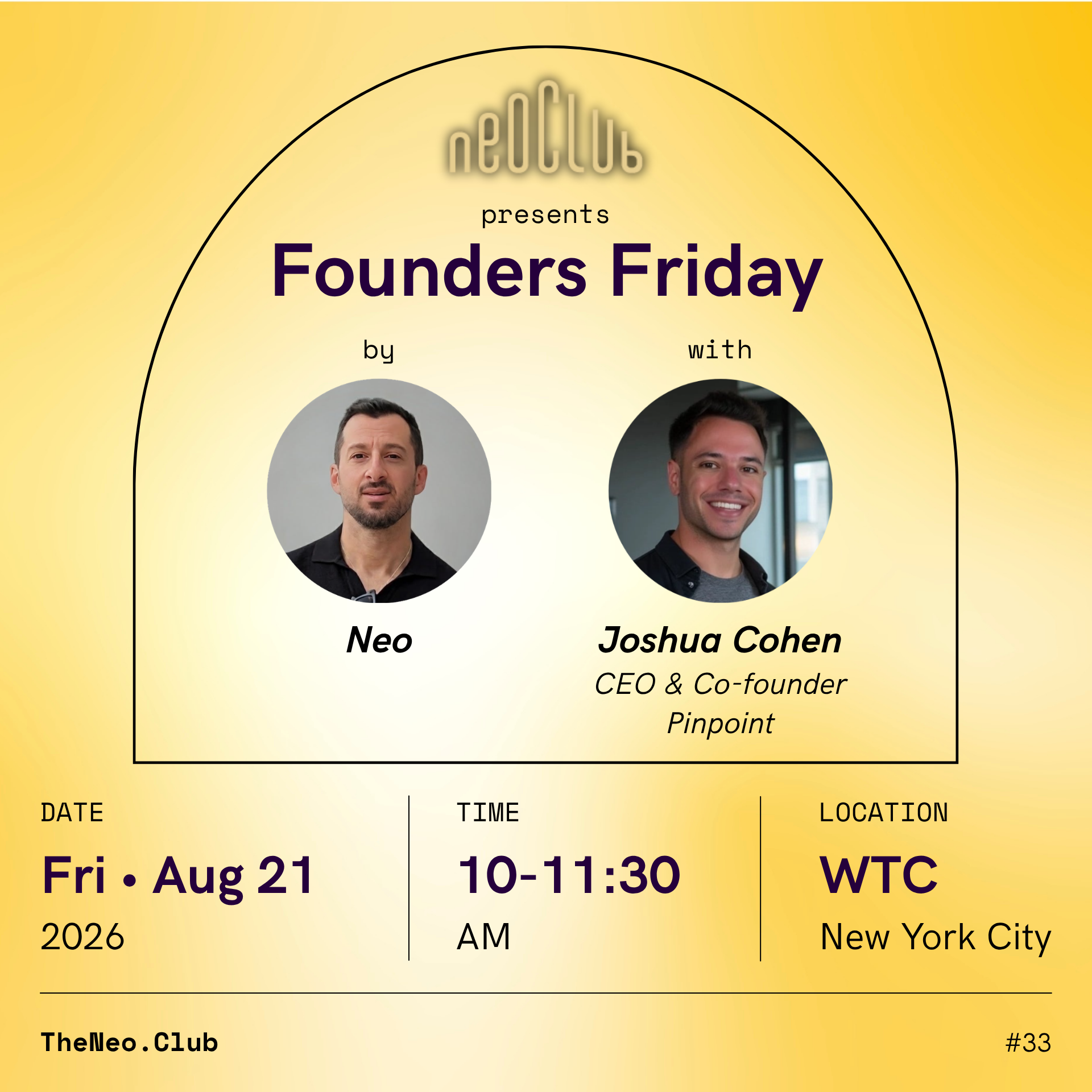Founders and investors at a Neo Club event in New York